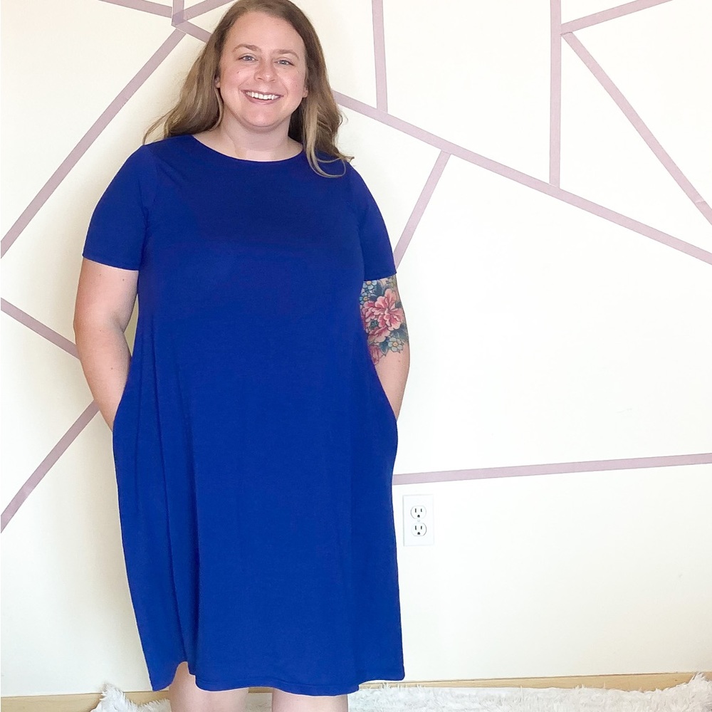 2X/3X NWT Knee Length Swing Dress with pockets!